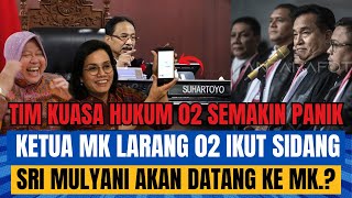 TIM KUASA HUKUM 02 SEMAKIN PANIK MK TIDAK BERI IZIN IKUT SIDANG DAN AKAN HADIRKAN SAKSI SRI MULYANI [upl. by Mclain]