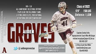 Aiden Groves 2022 Appoquinimink High School  2019 Highlights [upl. by Bree]