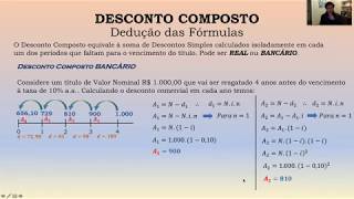 Desconto Composto  BANCÁRIO [upl. by Legyn]