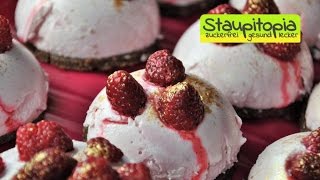 Low Carb Törtchen mit Himbeeren und Nougat  OHNE Backen  Rezept für Törtchen ohne Zucker und Mehl [upl. by Cosette]