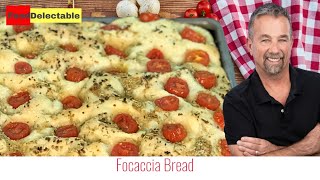 How To Make Focaccia Bread with Tomato Garlic and Rosemary  Italian Recipe [upl. by Habas927]