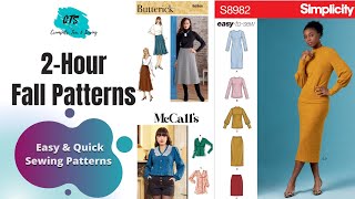 2 Hour Fall Sewing Patterns  Quick amp Easy Patterns [upl. by Sinne]