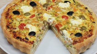 QUICHE LÉGÈRE AU THON TROP FACILE CUISINE RAPIDE ✔ [upl. by Philbert]