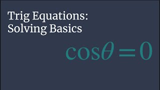 Solve cosθ0 – Trig Equations Solving Basics [upl. by Annodas]