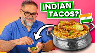 Mexican Dads try INDIAN Tacos [upl. by Ienttirb987]