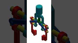 Linear Gripper Mechanism yotubeshorts shorts solidedge engineering mechanism automobile [upl. by Ahsam]