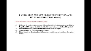 Part 4  WORK AREA amp NEW CLIENT 2 SET UP  Georgia State Board of Cosmetology Practical Exam BBA [upl. by Garlaand]