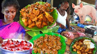 PORK FRY VILLAGE STYLE COOKING  TASTY PORK RECIPE  கிராமத்து பன்றிகறி வறுவல்  PORK CURRY  MEIPIX [upl. by Seroled]