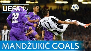 Mario Mandžukić  5 UEFA Champions League goals [upl. by Georgine780]