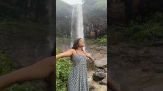 Hidden waterfall near Kamshet travel punetourism hiddenwaterfall monsoon punetraveler minivlog [upl. by Carew]