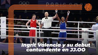 Ingrit Valencia contundente en su debut del boxeo femenino de los JJOO París 2024 [upl. by Steddman290]