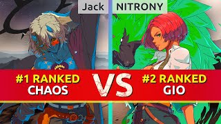 GGST ▰ Jack 1 Ranked Happy Chaos vs NITRONY 2 Ranked Giovanna High Level Gameplay [upl. by Eelime30]