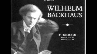 Wilhelm Backhaus plays Chopin Etudes Op10 [upl. by Emanuela]