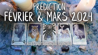 FÉVRIER et MARS PRÉDICTIONS GÉNÉRALES CHARME DE TAROT INCLUS FAITES VOTRE CHOIX AVEC DES SONS [upl. by Dud]