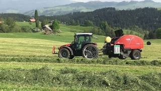 Siloballenpressen 2018 mit Same Explorer 3 100 und Kuhn IBio [upl. by Dahlstrom297]