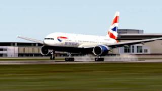 B777 CROSSWIND LANDING AT GATWICK [upl. by Nakada153]