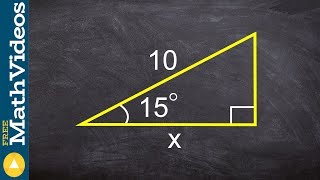 Find the missing length of a triangle using the cosine function [upl. by Anyaled]