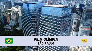 4K 🇧🇷 Vila Olímpia São Paulo  by drone 🇧🇷 [upl. by Sairu]