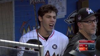 STLMIA Yelich Mattingly ejected from the game [upl. by Anolahs]