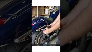 Motorcycle Lockable Saddlebag Bracket Slots in Snug satisfyingsounds suzuki m109r saddlebags [upl. by Yatnwahs987]