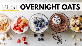 OVERNIGHT OATS 6 WAYS  easy recipe for health  weight loss [upl. by Varini]