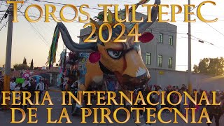 Recorrido y Quema de Toros Tultepec 2024  Feria Internacional de la Pirotecnia [upl. by Ahsienod971]