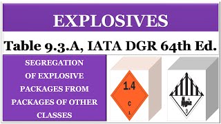 Segregation of Class 1 packages  IATA DGR TABLE 93A [upl. by Irek]