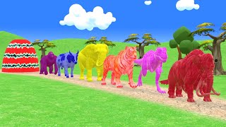 5 Giant Duck Cartoon Cow Elephant Tiger Gorilla Dinosaur Transfiguration funny animal 2023 [upl. by Essyla]