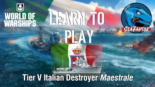 World of Warships  Learn to Play Tier V Italian Destroyer Maestrale [upl. by Daas]