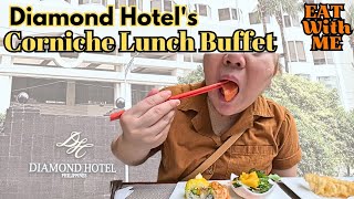 Corniche At Diamond Hotel  Eat With Me food foodie vlog vlogs mukbang hotel buffet [upl. by Notsahc539]