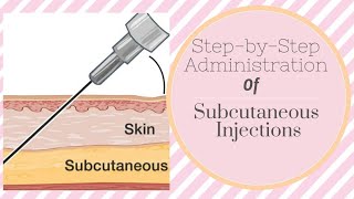 StepbyStep Subcutaneous injection and rights of administration [upl. by Horner446]