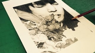 【鉛筆画・窪田正孝】完成までの一部始終pencil drawingportraitmasataka kubota [upl. by Llessur]