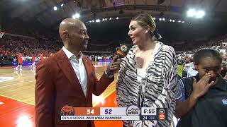 Flames star Cayla George on NBL broadcast [upl. by Ykcim]