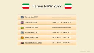 Ferien NRW 2022 [upl. by Savory885]