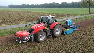 Spading and sowing with Massey Ferguson [upl. by Ehrsam]