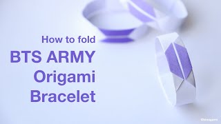 How to fold BTS ARMY Origami Bracelet Li Kim Goh [upl. by Lunt339]