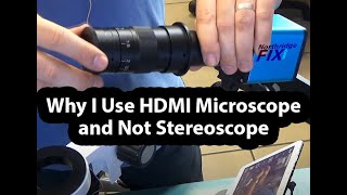 Why I prefer HDMI Microscope and not Binocular Stereoscope What is a Barlow lens and comparison [upl. by Terle]