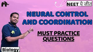 Neural Control and Coordination Class 11 Biology NEET  NCERT Chapter 18  Must Practice Questions [upl. by Manchester]