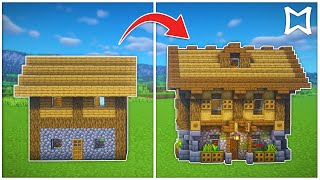 Minecraft Tutorial ► Village Large House Transformation Into An Inn  How To Build In Minecraft [upl. by Zacherie]