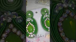 Zarcillos soutache 💎💚 hechoamano diy [upl. by Idel]