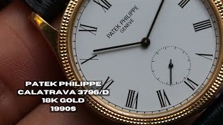 Patek Philippe Calatrava Ref 3796D 18k Gold 31mm 1990s [upl. by Atinwahs774]