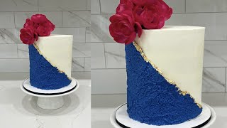 Buttercream textured cake technique  Cake decorating tutorials  Sugarella Sweets [upl. by Suolkcin]