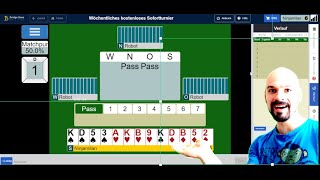 BBO Wöchentliches Kostenloses Sofortturnier 134  Missfit Abbruch [upl. by Einatirb150]