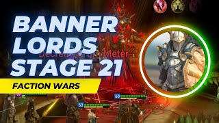 Banner Lords Faction Wars  Stage 21  Full Auto 3 Star  Raid Shadow Legends Guide [upl. by Kalk175]