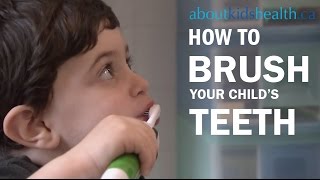 How to brush your childs teeth  Comment brosser les dents de votre enfant  SickKids [upl. by Silletram37]