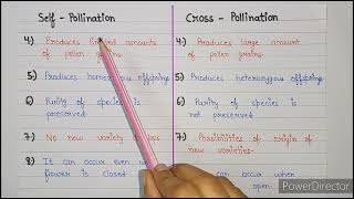 Difference between self pollination and cross pollination  Self pollination and cross pollination [upl. by Mahoney]