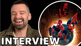 Sebastian Stan Reacts To SPIDERMAN NO WAY HOME  Interview [upl. by Dihahs]