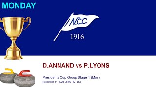 🥌 NCC Presidents Cup Group Stage 1 Mon  DANNAND vs PLYONS [upl. by Fogg281]