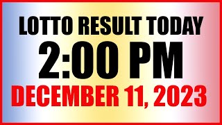 Lotto Result Today 2pm December 11 2023 Swertres Ez2 Pcso [upl. by Arateehc508]