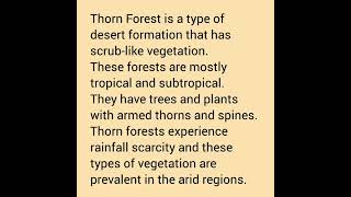 March21 Forest DaySubTropical RegionThorn Forests forest thorn subtropical shorts ytshorts [upl. by Mairb]